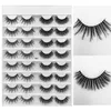 كامل 16 زوجًا لكل مجموعة مصنوعة يدويًا 3D Faux Mink Hair Lashes 16pairs Natural Crisscross Long False Eye Lashes With7714369