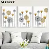 NUOMEGE Nordic Abstract Dandelion Wall Art Picture For Home Decoration Beautiful Flower Canvas Posters and Prints Modern Decor2472175