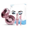 2 Pairs Magnetic Eyelash Eyeliner Eyelashes Tweezers Kit 5 Magnets Full Eye No Glue Reusable False Eye Lashes1110472