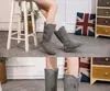 Nouveau designer femmes mode bottes de neige hiver garder au chaud femmes High_Boot boutons classiques pour la conception de bottes pour femmes