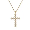 Mode populaire hip-hop micro-incrusté grand collier croix de zircon