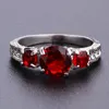 Romantic Lovely Natural Birthstone in Bridal Princess Wedding Engagement Ring Siz6-10229s