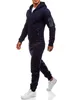 Mens tracksuit jogging kostym solid hoodies set man solid hoodie och byxor manövrera kläder jogger uppsättning gym kläder