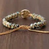 Vintage Leather Bracelets natural Stone Wrap Bracelets for men and Women tree Boho Friendship Bracelet Handmade Jewelry Y2009185711674