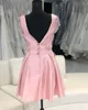 Blue Homecoming Dresses 2020 Hoco 2k20 A Line Jewel Neck Short Prom Party Dance Gown Cap Sleeves Real Photo Backless Cocktail Graduation Red