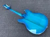 China Made 6 String Blue Electric Guitar Semi Hollow Body Gitara elektryczna Blue Burst Body z palisandrową podstrunnicą