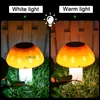 Paddestoelverlichting op zonne-energie Outdoor Solar Landscape Lamp LED Decor Lamp voor Patio Backyard Decoration Lighting