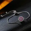 Vrouwen kristal bloem bloemband trek verstelbare diamant armband polsbandzet voor vrouwen mode sieraden wil en zandnieuw