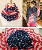 Винтаж США американский флаг шарф 150 * 70см патриотические звезды и полосы США флаг шарфы мужчины женщины пентаграмма шифон шарф обертываются GGA3719