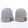 Gebreide winter hoed kinderen meisjes moeder dochter familie matching kinderen hoeden en caps geboren baby beanie1