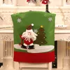 Kerst Stoel Achterkant Santa Claus Hoed Kerstdecoratie voor thuis Nieuwjaars Decor Xmas Decoratie DHL gratis verzending