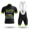Cykeltröja 2024 Pro Team Sloth Ropa Ciclismo Hombre Summer Short Sleeve Jerseys Cycling Clothing Triathlon Bib Shorts Suit Suit