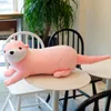 Juguete de peluche de nutria de río euroasiática Reallife de 40-80cm, muñeco de peluche de Animal salvaje realista, juguetes de perezoso suaves y encantadores, bonito regalo para chico