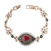 Bransoletki uroku błyszczące kolorowa bransoletka drenestone damska glamour czerwona zielona żywica vintage zabytkowa złota biżuteria turecka1 inte22