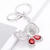 Tornari a farfalla di lusso Crystal Rhinestone Borse Charms Accessori a sospensione animale Accessori Fashion Women Car Key Catene R8131555