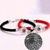 Neue Frauen Mann Lucky Red handgefertigtes Seilarmband Fashion Romantic Liebhaber Paar 100 Sprache Ich liebe dich Projektionsarmband Geschenke 9057546