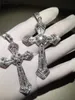 14k Gold Long Diamond Cross Pendant 925 Sterling Silver Party Wedding Pendants Necklace For Women Men Moissanite Jewelry Gift8800834