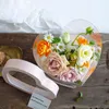 Herzförmige Blumen-Papierbox mit Blumenbox, PVC-Blumenstrauß, Shop, Rose, Party-Dekoration, Arrangement, Geschenk261d