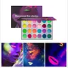 Brand Fluorescent eye shadow 24 Colors Glow in the Dark Fluorescent Shades Pigment Palette free fast shipping