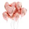 10pcs Multi Rose Gold Heart Foil Balloons Confetti Latex Birthday Baloons Birthday Party Decorations Kids Adult Wedding Ballons1302S