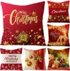 US Stockh! Fashion Christmas Pillow Case 40 Stilar Soffa Kudde kudde Skal Santa Claus Tryckt tvättbar återanvändbar linnettkudde 45 * 45cm