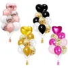 10st Multi Rose Gold Heart Foil Balloons Confetti Latex Birthday Baloons Födelsedagsfest Dekorationer Kids Vuxen Wedding Ballons17480494