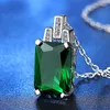 Кулон ожерелье короткое колье ожерелье кристалл стекло зеленое утверждение ювелирные изделия цепочки женские камня для женщин подарок1