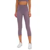 L-102 Women Tight Sports Capri Sexy Yoga Tummy Control Leggings Tessuto elasticizzato a 4 vie Non vedere attraverso Pantaloni fintess di qualità