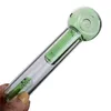 15cm Length Multicolor Mini handle glass pipe smoking pipe Spoon Bubbler Hybrid Spill Proof smoking bong tobacco pipes