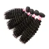 Raw Lordo indiano cuticola Allineati Virgin capelli profonda onda 3Pcs 300g del lotto 10A estensione dei capelli umani Bundle Weave Cut da un donatore