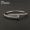 Donia jewelry luxury bangle party European and American fashion large nail classic microinlaid zircon designer bracelet gift1686016