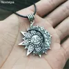 Wiccan Sun Moon Star Mężczyzna Naszyjnik Kobiety Mandala Lotus Flower Wicca Witchcraft Witch Biżuteria Neckless Duchowa biżuteria