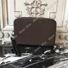 Fantastiskt högkvalitativt män Kasai Clutch Väskor Box Handväska Äkta Läder Dam Lyx Designers Handväskor Herr Väska M41663 äkta plånböcker