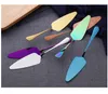 High Quality Colorful Stainless Steel Cake Shovel With Serrated Edge Server Blade Cutter Pie Pizza Shovel Cake Spatula Baking Tools SN4679