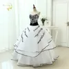 Vestidos de Noiva 2020 Neue Ankunft Brautkleider Klassik Eine Linie Weiß Schwarz Frauen Vintage Ballkleid OW 0199