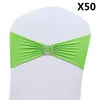 SASHES 50PCSLOT SPANDEX LYCRA bröllopsstol Cover Sash Bands Party Birthday Decoration5127343