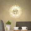 Lustre en cristal moderne allumant le lustre nordique de pissenlit pendant la lumière LED accrochant les lumières rondes de perles de cristal pour la décoration de pièce