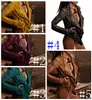 Women Jackets Leather Coat European American Style Long Sleeve Pocket Overcoat Fashion Designer Outerwear with Single-breasted Tops LSK1231