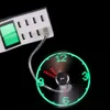 2222222 g eAlta qualità Mini flessibile LED Luce Durevole Regolabile Gadget USB Ventola USB Orologio da tavolo Orologio da tavolo Gadget fresco Visualizzazione in tempo reale