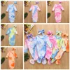 5 kleuren pasgeboren baby swaddle deken hoofdbanden 2 stks wrap peuter slaapzakken fotografie prop stropdas dye baby slaapzak RRA3605