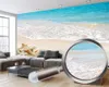 Papier peint paysage marin 3d romantique, coquille de plage, étoile de mer, décoration murale de fond de salon et de chambre à coucher