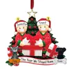 2021 DIY Kerstboom Ornament Decoratie voor Home PVC Santa Claus Handgeschreven Naam Ornamenten Xmas Decor Hanger Gift Gratis levering