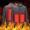 T-shirt ao ar livre t - shirts usb elétrica usb colete aquecido homens casaco mulher casaco térmico aquecimento de jaqueta