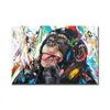 Colorful mignon singe graffiti peinture moderne pop art affiche imprimés