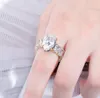 14k banhado a ouro CZ design de gotejamento vintage anel de diamante com caixa original anel de casamento jóias de noivado para mulheres meninas US tamanho 6-10