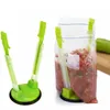 Hands Free Baggy Rack Plastic Baggy Opener Rack Clip Food Storage Bag Holder Stand Machine Kitchen Tools