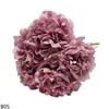 Flor de seda artificial blanco rosa hortensia ramo mesa flor DIY arreglo boda decoración del hogar pieza central Fake15918401