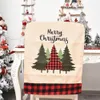 Free Shipping Christmas Chair Covers Santa Claus Cover Dinner Chair Back Covers Chairs Cap printed Christmas Xmas Home Banquet Wedding Decor