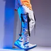 Hip Hop Wstążki Design Jogger Pant Men Casual Cargo Spodnie Spodnie Długość Długość 2020 Męskie Streetwear Joggers Spodnie