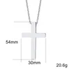 Pendant Necklaces EyeYoYo Classic Blank Cross Prayer Christ Stainless Steel Men Women Religion Lucky Jewelry1189r